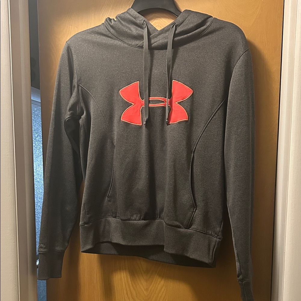 Under Armour Gray Hoodie with Red Logo